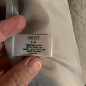 Mix it vest faux fur- light gray